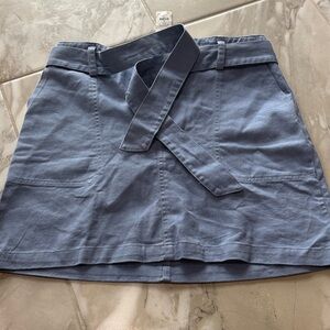 Francesca's Collections Sky Blue Twill Skirt